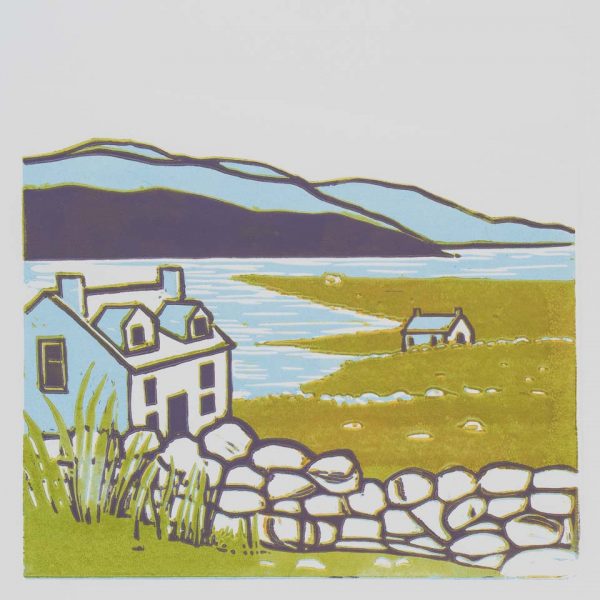 Connemara II – limited edition linocut print – framed £135